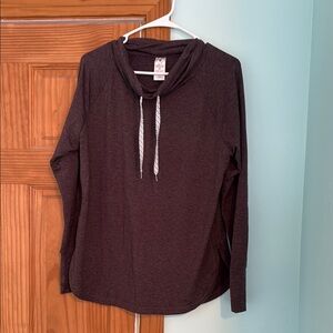 Women's Black Hoodie Top